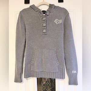 Fox Women's Gray hooded Sweater